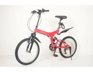 Folding Bike 20-Inch Unisex 6 Speed Steel Frame Disc Brake Fork Suspension Adults Bicycle in Stock Customized