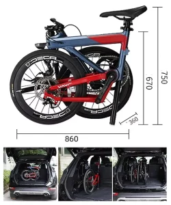 Folding Bike ALLOY Java Neo2 9s for Adults 20 Inch Bike With 9 Riding Speed Breaks Alloy Steel Frame Folding Bike Lightweight