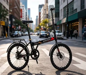 Folding City Bike 20 Inch Folding Bike for Adults Lightweight Portable City Commuter Bicycle with Disc Brake