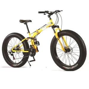 Folding Fat Tire Tyre Mountain Bike Tires 26×4.0 Bicycle Mtb Cycle With Gears for Adult