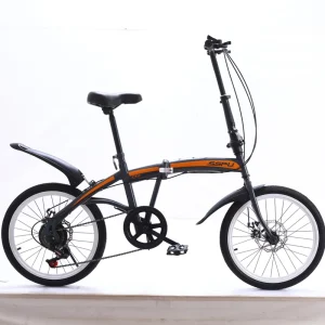 Folding Sports Adult Mini Bike 20 Inch 7 Speed Steel Frame Disc Brake Bicycle