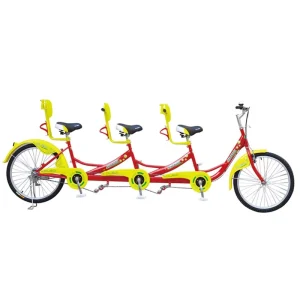 Four Wheel Surrey Touring Bike Bicycle Single Speed Tandem Bike Sightseeing Cycle Surrey 2 Wheel Bike 3 Person