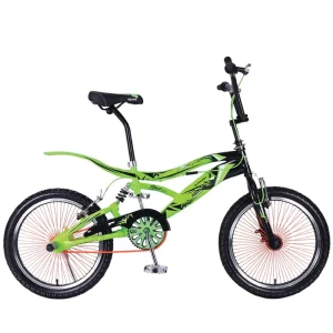 Free Style BMX Bicycle with Single Speed Gear Steel Fork Double V Brake Bead Pedal for Street Riding