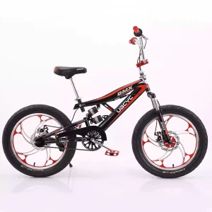 Freestyle BMX Bike 20 Inch Stunt Bicycle for Youth Teens Dual Suspension BMX Bike for Street and Park Riding