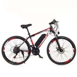 Frike Factory 26 Inch 36V Electric Hybrid Bike High Carbon Steel Frame Long Range High Speed Durable Brushless Motor Mountain