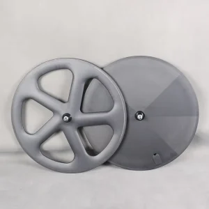 Full Carbon 5 Spokes Closed Wheels for Track/Road/Disc Bike Carbon Wheels Carbon Rims Clincher/Tubular Spokes Wheelset Bicycle