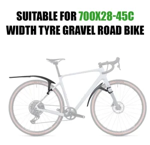 Full Coverage Bike Fenders Set 700c X 28 45mm Tire Universal Fit Quick Release Mud Flaps for Gravel Cycling Touring