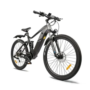 Full Suspension Electric Mountain Bike Central Motor Disc Brake 750W Bafang Motor