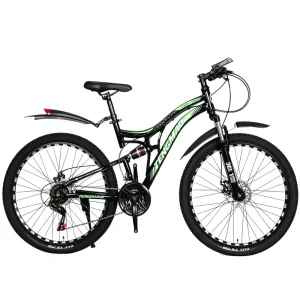 Full Suspension Mountain Bike 26 Inch 21 Speed MTB Bicycle Dual Disc Brake Soft Tail Off Road Cycle for Men