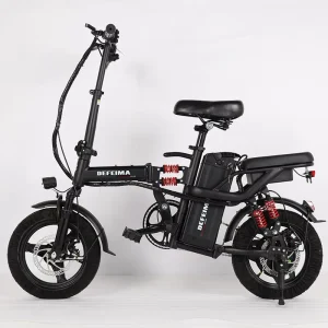 Full Suspension Scooter Foldable 14inch 48v 400W Electric Bicycle Adults Super Light Small Electric Folding Bike