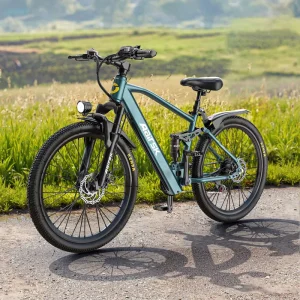GT900 24 Inch Women’s Electric Mountain Bike 36V 13Ah Rear Hub Motor Disc Brake Dual Suspension 21 Speed