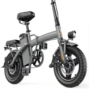 Geruite 48V Digital Adult Electric City Bike Rear Hub Motor Disc Brakes Steel Frame with Battery