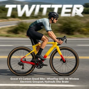 Gravel V3 Carbon Gravel Bike WheelTop GEX 13S Wireless Electronic Groupset Hydraulic Disc Brake