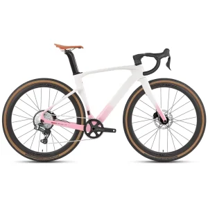 Gravel V3 Wireless Carbon Gravel Bike with Hydraulic Disc Brakes 24-Speed 700c Wheels Black White Red Yellow