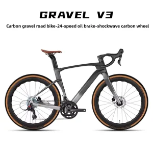 Gravel3 V3 Bike Carbon Fiber Mechanical/Electronic Shifting Hydraulic Disc Brake 24-Speed 700x40C Tires Hard Fork Adult Water