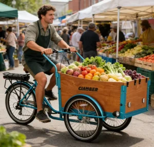 Heavy Duty 3 Wheel Electric Cargo Bicycle Dutch Bakfiets Cargo Bike With KENDA Tyre & SHIMANO 7 Speed