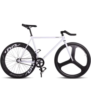 High Carbon Steel Track Racing Flat Track Bicycle with Magnesium Alloy Rim Double V Brake Hard Frame Removable Car Men’s