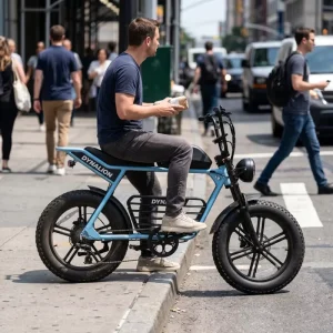High Load Capacity Electric Bike with Extended Seat Cushion Agile Street Bicycle for Urban Narrow Alley Package Delivery