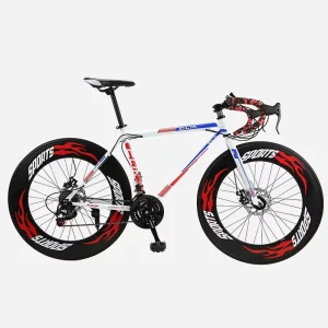 High Quality 26 Inch 27 Speed Carbon Steel Road Bike 700C Wheels Disc Brake for Adult 700C Hybrid Bicycle Bicicleta De Montana