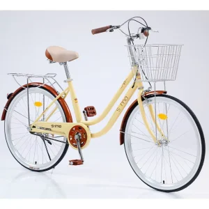 High Quality Women’s Bicycle City Bicycle with Steel Fork Single Speed Steel Frame Brake Line City Bike Lady City Bike