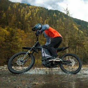 High Speed Stability Electric Dirt Bike 8KW Off Road Lithium Battery Waterproof Dual Suspension No Wobble Trail Riding