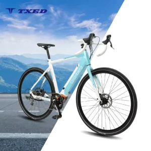 Integrated Battery Electric Bike 700C 250W 36V Aluminum Frame 20 Speed Disc Brakes Racing Bike for Adults Gravel Road