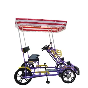 Jack 2 Seaters New Design Special tandem Bikes beach Cruiser tandem Bikes tour Sightseeing Canopy Bicycle Surrey Bike
