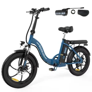 KOOLUX BK6S 250W 7 Speed 15AH 36V Lithium Battery Electric Bike Fat Tire Folding Hybrid Bike Woman EU Stock