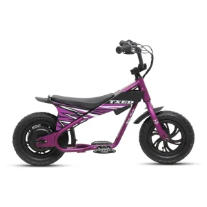 Kid Scooter Christmas Gift Cool TXED 12 Inch Electric Bike for Kids up to 45 Min Fun 180W Power (18V)