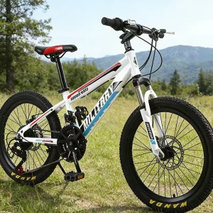 Kids Mountain Bike MTB 20 Inch Wheel Sturdy Steel Frame Bicycle for Trail Riding