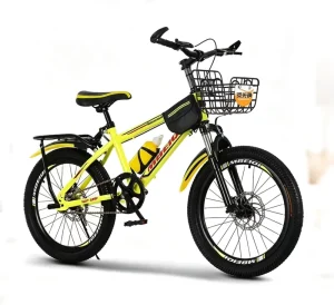 Kids Mountain Bike with Dual disc Brakes Unisex Models Plastic Basket for Outdoor Activities