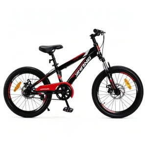Kids Mountain Bike with Front Suspension & Disc Brake Steel Frame Bicycle for Boys Outdoor Off-road Riding Fun