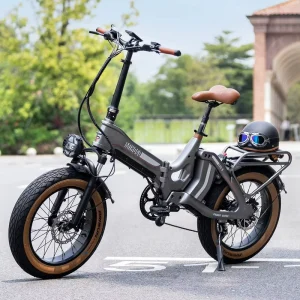 LX Single Battery 20″ 4.0 Kenda Fat Tire Folding Electric Bike 7 Speed Rear Hub Motor All Terrain off Road
