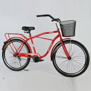 Ladies’ Carbon Steel 24 Inch Full Suspension Cruiser Beach Bike Cruiser Mountain Bicycle