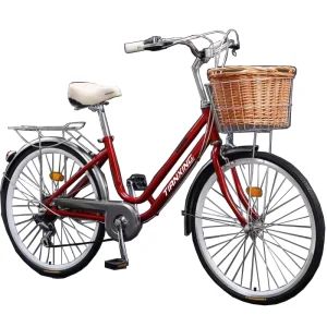 Ladies City Bike Bicycle for Women 24 26 Inch Unisex Bicycles for Young People Adult City Bike City Bicycle
