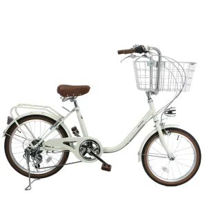 Lady’s 6 Speed Bicycle Comfortable Saddle Large Small 20 22 Inch Wheels Women’s City Bike with Basket