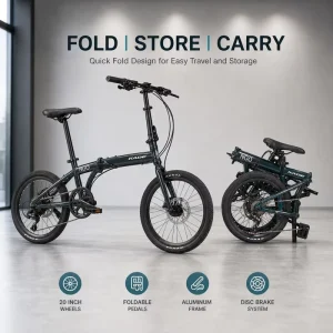 Lightweight Aluminum Alloy Folding Bike For Apartment Storage Campus Riding And Retail Shops