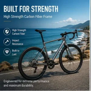 Lightweight Aluminum Alloy Gravel Road Bike with Carbon Fiber Fork for Adult Professional All Terrain Cycling