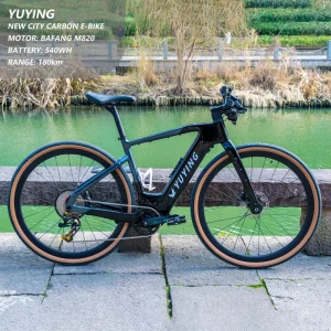 Lightweight Electric Road Bike with 36V 540wh Mid Motor 25km/h Speed Hidden Cable Frame Soft PU Saddle Wide Gravel 700c*45c Tire