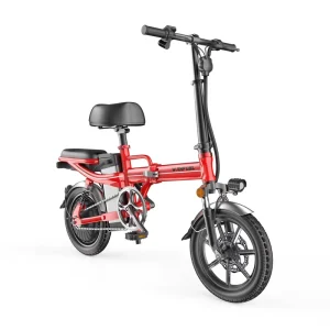 Lightweight Folding Electric City Bike with Steel Frame Rear Hub Motor Digital 7 Speed for Adults