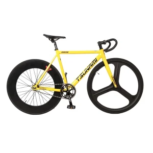 Lightweight Magnesium Alloy Fixie Bike Integrated 700C Wheels Men’s Fixed Gear Urban Cycling Sleek Design High-Speed Performance