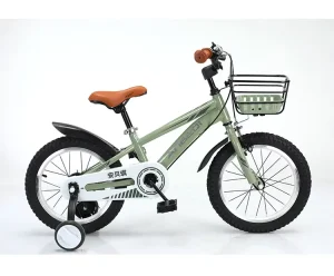 Lightweight Single Speed Steel Frame Kids Bicycle 16 Inch with Training Wheels for Boys Girls Outdoor Cycling