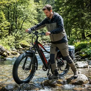 Long Range 48V20Ah LG Battery 180KM Range 750W Motor Hydraulic Brake Full Suspension 8 Speed Mountain Fat tire Electric Bike