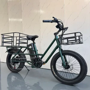 Long Tail Electric Cargo Bike Steel Frame Fat Tyre Cargo Bike Child Seat Can Be Added Cargo Electric Bike in Stock