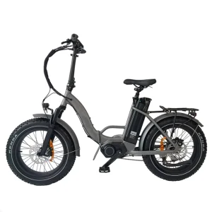 Low Step Thru Electric Fat Tire Folding Bike 20″ with 20Ah Battery