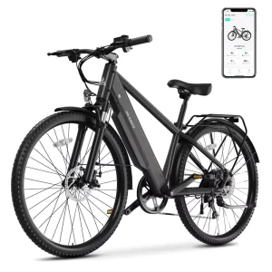 M614 36V 26-Inch Men’s Electric City E-Bike 750 Watt Motor Power 36V Sensor Smart Road Bike with 7 Speed