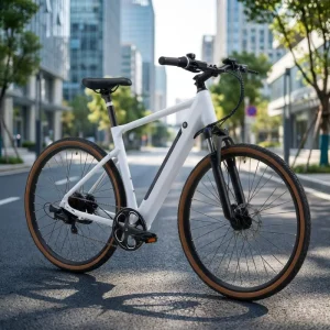 MOQ 1pc Electric Bicycle for Women EU Warehouse Step Ebike 250W Lithium Battery Electronic Suspension Fork 7 Speed Road Ebike