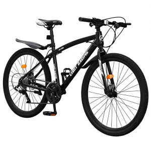 MTBGO 26-Inch Steel Frame 21 Speed Disc Brake Comfortable Saddle Adult Men’s Sport Mountain Bike