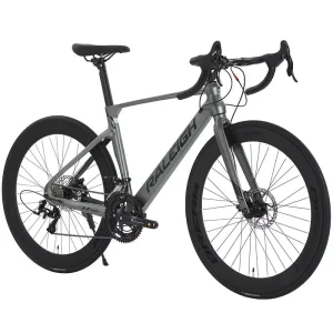 Magnesium Alloy Hard Frame Road Bike Adult Racing 18 Speed Double Disc Brake Fork Suspension Gravel Bike 120kg Load Capacity