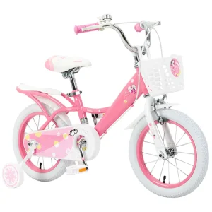 Manufacturer Colourful 4-Wheel Bicycle for Kids Aged 3-12 Stylish Fashion Cycle with Steel Fork & Brake Line